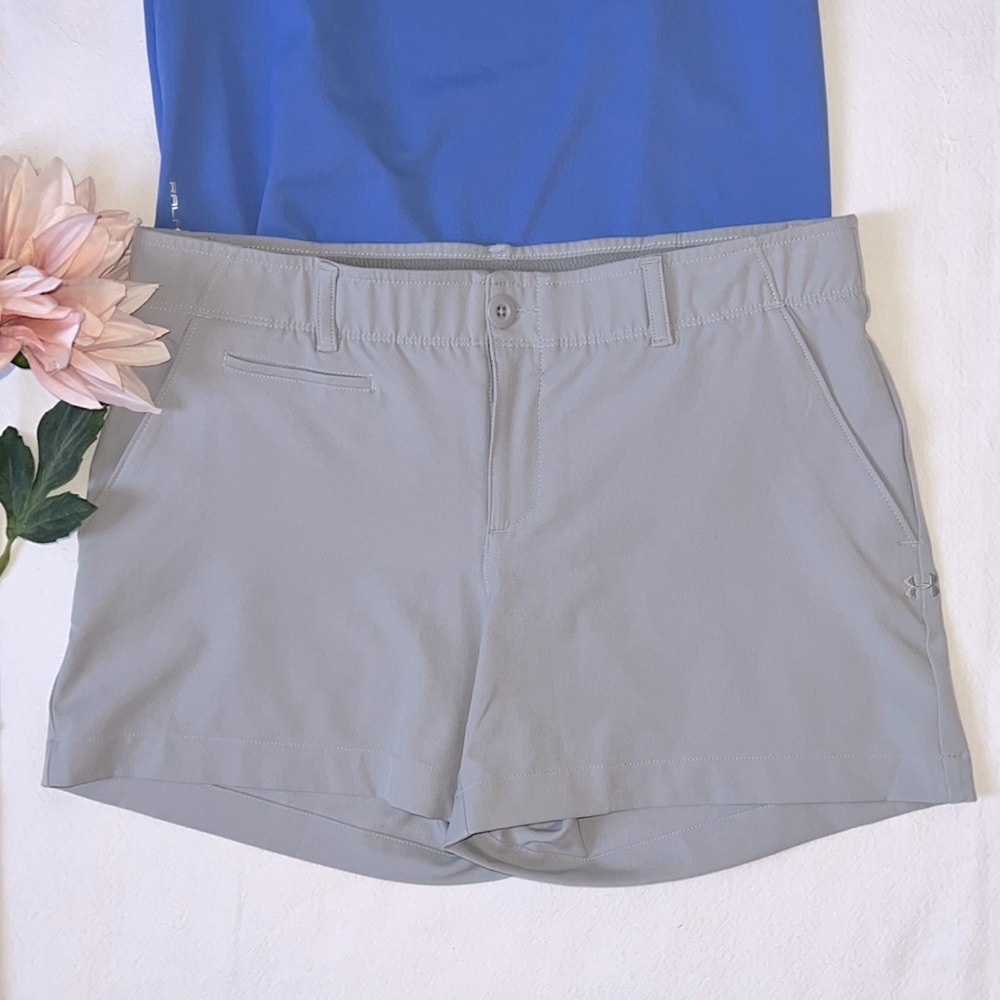 Under Armour Heatgear 4in Fitted Shorts Size 8 Gray